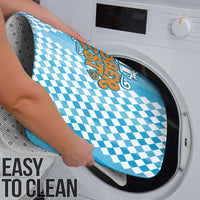 Oktoberfest Bathroom Set with Beer Glass Illustration Blue White Diamond - Wonder Print Shop