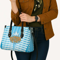 Oktoberfest Leather Bag with Beer Glass Illustration Blue White Diamond - Wonder Print Shop