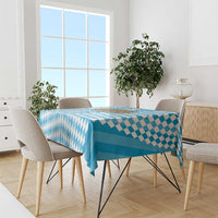 Oktoberfest Tablecloth with Beer Glass Illustration Blue White Diamond - Wonder Print Shop