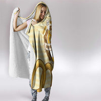 Oktoberfest Hooded Blanket with Beer Bottle and Pretzel Illustration Beige Diamond - Wonder Print Shop