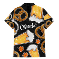 Oktoberfest Family Matching Mermaid Dress and Hawaiian Shirt with Beer Mug and Pretzel Illustration Black Festive - Wonder Print Shop