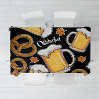 Oktoberfest Tablecloth with Beer Mug and Pretzel Illustration Black Festive - Wonder Print Shop