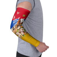 Personalized Armenia Heritage Arm Sleeves Ararat Monastery Rising In Freedom Patriotic Doves
