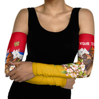 Personalized Armenia Heritage Arm Sleeves Ararat Monastery Rising In Freedom Patriotic Doves