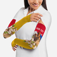 Personalized Armenia Heritage Arm Sleeves Ararat Monastery Rising In Freedom Patriotic Doves