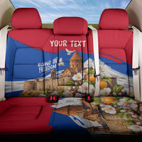 Personalized Armenia Heritage Back Car Seat Cover Ararat Monastery Rising In Freedom Patriotic Doves
