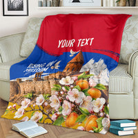 Personalized Armenia Heritage Blanket Ararat Monastery Rising In Freedom Patriotic Doves