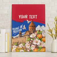 Personalized Armenia Heritage Canvas Wall Art Ararat Monastery Rising In Freedom Patriotic Doves