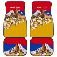 Personalized Armenia Heritage Car Mats Ararat Monastery Rising In Freedom Patriotic Doves