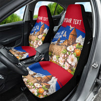 Personalized Armenia Heritage Car Seat Cover Ararat Monastery Rising In Freedom Patriotic Doves