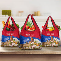 Personalized Armenia Heritage Grocery Bag Ararat Monastery Rising In Freedom Patriotic Doves