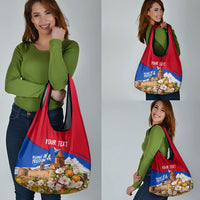 Personalized Armenia Heritage Grocery Bag Ararat Monastery Rising In Freedom Patriotic Doves