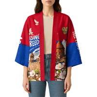 Personalized Armenia Heritage Kimono Ararat Monastery Rising In Freedom Patriotic Doves