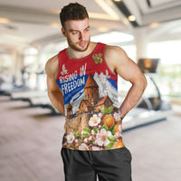 Personalized Armenia Heritage Men Tank Top Ararat Monastery Rising In Freedom Patriotic Doves