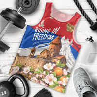 Personalized Armenia Heritage Men Tank Top Ararat Monastery Rising In Freedom Patriotic Doves