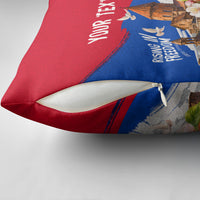 Personalized Armenia Heritage Pillow Cover Ararat Monastery Rising In Freedom Patriotic Doves
