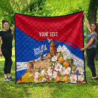 Personalized Armenia Heritage Quilt Ararat Monastery Rising In Freedom Patriotic Doves