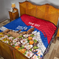 Personalized Armenia Heritage Quilt Ararat Monastery Rising In Freedom Patriotic Doves
