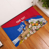 Personalized Armenia Heritage Rubber Doormat Ararat Monastery Rising In Freedom Patriotic Doves