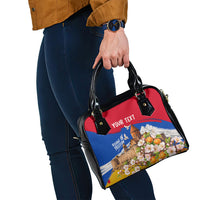 Personalized Armenia Heritage Shoulder Handbag Ararat Monastery Rising In Freedom Patriotic Doves