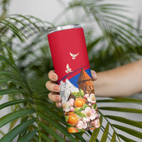 Personalized Armenia Heritage Skinny Tumbler Ararat Monastery Rising In Freedom Patriotic Doves