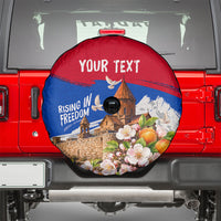 Personalized Armenia Heritage Spare Tire Cover Ararat Monastery Rising In Freedom Patriotic Doves