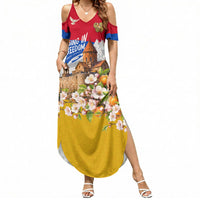 Personalized Armenia Heritage Summer Maxi Dress Ararat Monastery Rising In Freedom Patriotic Doves