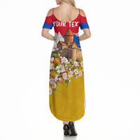Personalized Armenia Heritage Summer Maxi Dress Ararat Monastery Rising In Freedom Patriotic Doves