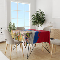 Personalized Armenia Heritage Tablecloth Ararat Monastery Rising In Freedom Patriotic Doves
