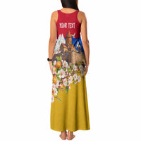 Personalized Armenia Heritage Tank Maxi Dress Ararat Monastery Rising In Freedom Patriotic Doves