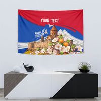 Personalized Armenia Heritage Tapestry Ararat Monastery Rising In Freedom Patriotic Doves