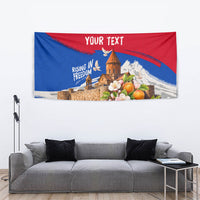 Personalized Armenia Heritage Tapestry Ararat Monastery Rising In Freedom Patriotic Doves