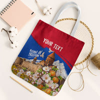 Personalized Armenia Heritage Tote Bag Ararat Monastery Rising In Freedom Patriotic Doves