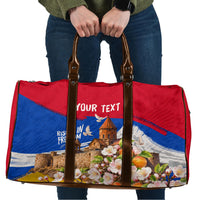 Personalized Armenia Heritage Travel Bag Ararat Monastery Rising In Freedom Patriotic Doves