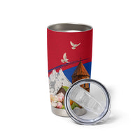 Personalized Armenia Heritage Tumbler Cup Ararat Monastery Rising In Freedom Patriotic Doves