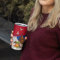 Personalized Armenia Heritage Tumbler Cup Ararat Monastery Rising In Freedom Patriotic Doves