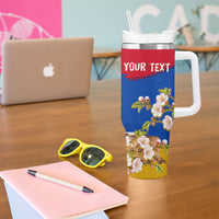 Personalized Armenia Heritage Tumbler With Handle Ararat Monastery Rising In Freedom Patriotic Doves