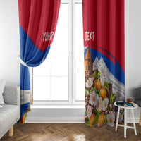 Personalized Armenia Heritage Window Curtain Ararat Monastery Rising In Freedom Patriotic Doves