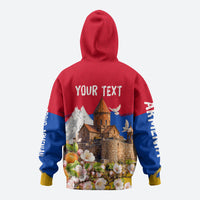 Personalized Armenia Heritage Zip Hoodie Ararat Monastery Rising In Freedom Patriotic Doves