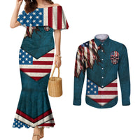 american-flag-skull-couples-matching-mermaid-dress-and-long-sleeve-button-shirts-im-an-american-i-have-the-right-to-bear-arms-your-approval-is-not-required