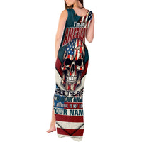 American Flag Skull Tank Maxi Dress I'm an American I Have The Right To Bear Arms Your Approval Is Not Required - Wonder Print Shop