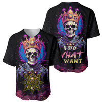 King Skeleton Baseball Jersey I Do What I Want - Wonder Print Shop