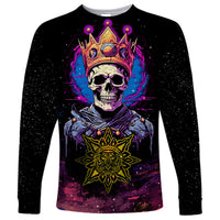 King Skeleton Long Sleeve Shirt I Do What I Want - Wonder Print Shop