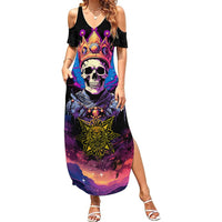 King Skeleton Summer Maxi Dress I Do What I Want - Wonder Print Shop