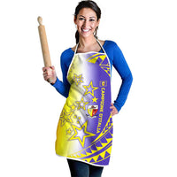 Campione d’Italia Apron with Yellow Purple Star Design and Town Crest - Wonder Print Shop