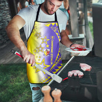 Campione d’Italia Apron with Yellow Purple Star Design and Town Crest - Wonder Print Shop