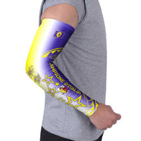 Campione d’Italia Arm Sleeves with Yellow Purple Star Design and Town Crest - Wonder Print Shop