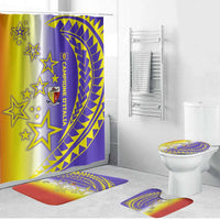 Campione d’Italia Bathroom Set with Yellow Purple Star Design and Town Crest - Wonder Print Shop