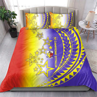 Campione d’Italia Bedding Set with Yellow Purple Star Design and Town Crest - Wonder Print Shop