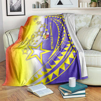 Campione d’Italia Blanket with Yellow Purple Star Design and Town Crest - Wonder Print Shop